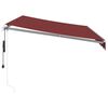 vidaXL Auvent r&eacute;tractable automatique avec LED bordeaux 350x250 cm