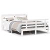 vidaXL Cadre de lit avec t&ecirc;te de lit sans matelas blanc 120x190 cm