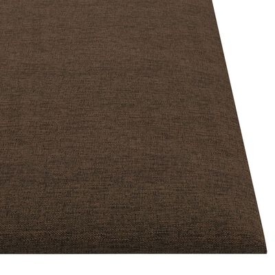 vidaXL Panneaux muraux 12 pcs Marron 30x30 cm Tissu 1,08 m²