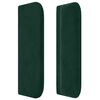 vidaXL T&ecirc;te de lit avec oreilles Vert fonc&eacute; 147x16x78/88 cm Velours