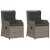 vidaXL Banc de jardin 2 pc Gris polyrotin