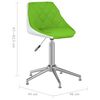vidaXL Chaise pivotante de salle &agrave; manger Vert et blanc Similicuir