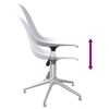 vidaXL Chaises pivotantes &agrave; manger lot de 6 blanc PP