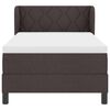 vidaXL Lit &agrave; ressorts avec matelas Marron fonc&eacute; 100 x 200 cm tissu