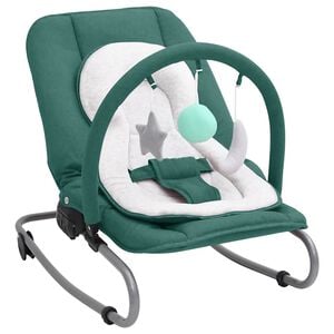 vidaXL Transat pour b&eacute;b&eacute; Vert Acier