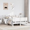 vidaXL Cadre de lit avec t&ecirc;te de lit sans matelas blanc 120x200 cm