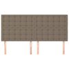 vidaXL Tête de lit Taupe 200x5x118/128 cm Tissu