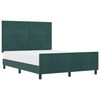vidaXL Lit &agrave; ressorts avec t&ecirc;te de lit Vert fonc&eacute; 160 x 200 cm Velours