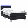 vidaXL Sommier à lattes de lit avec matelas et LED noir 80x220 cm velours