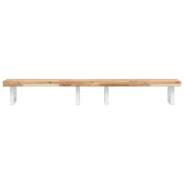vidaXL &Eacute;tag&egrave;re de vasque murale acier et bois massif d'acacia