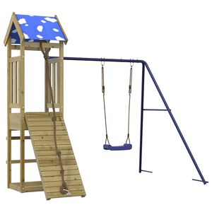 vidaXL Aire de jeux d'ext&eacute;rieur bois de pin impr&eacute;gn&eacute;