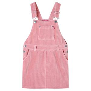 vidaXL Robe salopette pour enfants velours c&ocirc;tel&eacute; rose clair 92