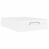 vidaXL Cadre de lit avec matelas avec matelas 2 pcs Blanc PVC