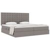 vidaXL Lit avec rangement et matelas Taupe 200 x 200 cm Polyester