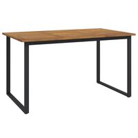 vidaXL Table de jardin et pieds en forme de U 140x80x75 cm bois acacia