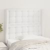vidaXL T&ecirc;te de lit avec oreilles Blanc 103x23x118/128 cm Similicuir