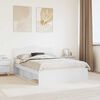 vidaXL Cadre de lit Blanc 140 x 200 cm Bois de pin massif