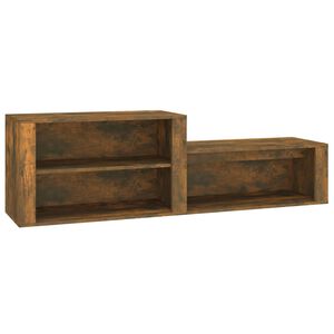 vidaXL Armoire &agrave; chaussures Ch&ecirc;ne fum&eacute; 150x35x45 cm Bois d'ing&eacute;nierie