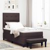 vidaXL Lit &agrave; ressorts avec matelas Marron fonc&eacute; 90 x 200 cm