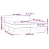 vidaXL Sommier &agrave; lattes de lit avec matelas Gris clair 200x200cm Tissu