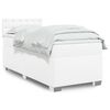 vidaXL Sommier à lattes de lit avec matelas Blanc 90x200 cm Similicuir