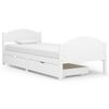 vidaXL Cadre de lit sans matelas blanc bois massif 90x200 cm