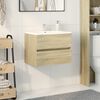 vidaXL Armoire d'&eacute;vier Ch&ecirc;ne sonoma 60x38,5x45 cm Agglom&eacute;r&eacute;