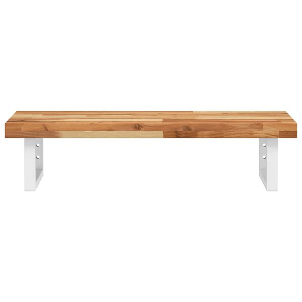 vidaXL &Eacute;tag&egrave;re de vasque murale acier et bois massif d'acacia