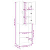 vidaXL Meuble pour machine &agrave; laver Ch&ecirc;ne fum&eacute; 64x25,5x190 cm