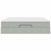 VidaXL Cadre de lit ottoman avec matelas gris clair 160x200 cm velours