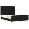 vidaXL Cadre de lit avec t&ecirc;te de lit Noir 160 x 200 cm tissu