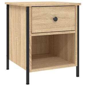 vidaXL Table de chevet ch&ecirc;ne sonoma 40x42x50 cm bois d'ing&eacute;nierie