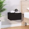 vidaXL Table de chevet murale noir 34x30x20 cm