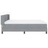 vidaXL Lit &agrave; ressorts avec matelas Gris clair 200 x 180 cm Polyester