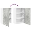 vidaXL Armoire suspendue Gris b&eacute;ton et Blanc 50 x 31 x 80 cm
