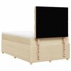 vidaXL Sommier &agrave; lattes de lit avec matelas cr&egrave;me 120x190 cm tissu