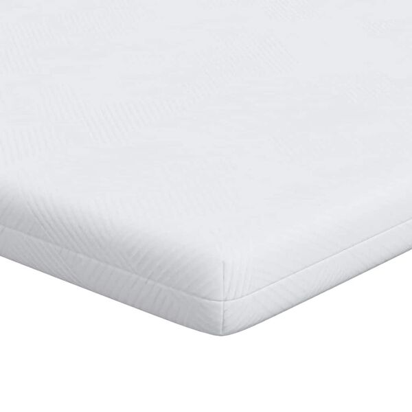 vidaXL Surmatelas Blanc 90 x 190 cm Tissu jacquard