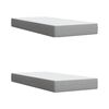 vidaXL Sommier &agrave; lattes de lit avec matelas Gris clair 200x200cm Tissu