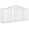 vidaXL Panier de gabions arqué 200x30x80/100 cm Fer galvanisé