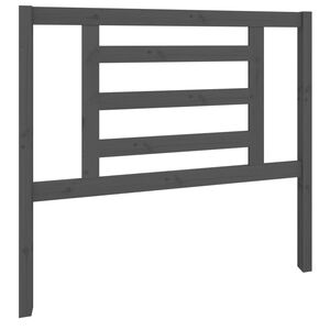 vidaXL T&ecirc;te de lit Gris 106x4x100 cm Bois massif de pin