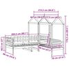 vidaXL Ensemble de lit de jour et de banc et toit sans matelas blanc