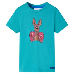 vidaXL T-shirt pour enfants avec manches courtes menthe fonc&eacute; 128