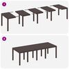 vidaXL Ensemble de salle &agrave; manger pour jardin 9 pcs Marron
