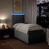 vidaXL Sommier &agrave; lattes de lit et matelas Gris clair 90x190 cm Tissu