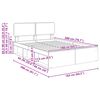 vidaXL Cadre de lit Gris Sonoma 160 x 200 cm Pin massif