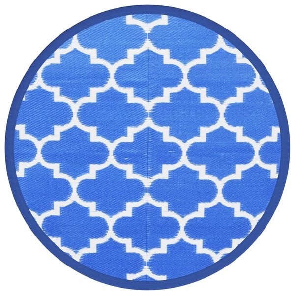vidaXL Tapis d'extérieur ARAKIL bleu Ø120 cm PP