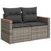 vidaXL Salon de jardin 4 pcs avec coussins gris résine tressée