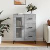 vidaXL Buffet gris b&eacute;ton 69,5x34x90 cm bois d'ing&eacute;nierie