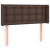 vidaXL T&ecirc;te de lit &agrave; LED Marron 103x16x78/88 cm Similicuir
