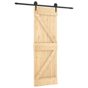 vidaXL Porte coulissante 70 x 210 cm Bois de pin massif (non trait&eacute;)